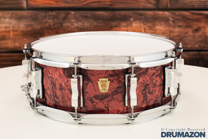 LUDWIG 14 X 5 CLASSIC MAPLE SNARE DRUM, BURGUNDY PEARL