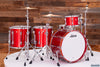 LUDWIG CLASSIC MAPLE 4 PIECE DRUM KIT, DIABLO RED LACQUER, MACH LUGS, CUSTOM ORDERED