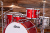 LUDWIG CLASSIC MAPLE 4 PIECE DRUM KIT, DIABLO RED LACQUER, MACH LUGS, CUSTOM ORDERED