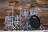 LUDWIG CLASSIC MAPLE 7 PIECE DRUM KIT, DIGITAL BLACK SPARKLE, MACH LUGS, CUSTOM ORDERED