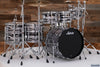 LUDWIG CLASSIC MAPLE 7 PIECE DRUM KIT, DIGITAL BLACK SPARKLE, MACH LUGS, CUSTOM ORDERED