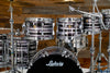 LUDWIG CLASSIC MAPLE 7 PIECE DRUM KIT, DIGITAL BLACK SPARKLE, MACH LUGS, CUSTOM ORDERED