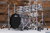 LUDWIG CLASSIC MAPLE 7 PIECE DRUM KIT, DIGITAL BLACK SPARKLE, MACH LUGS, CUSTOM ORDERED