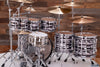 LUDWIG CLASSIC MAPLE 7 PIECE DRUM KIT, DIGITAL BLACK SPARKLE, MACH LUGS, CUSTOM ORDERED