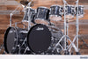 LUDWIG CLASSIC MAPLE 9 PIECE DOUBLE BASS DRUM KIT, VINTAGE BLACK OYSTER, MACH LUGS