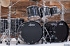 LUDWIG CLASSIC MAPLE 9 PIECE DOUBLE BASS DRUM KIT, VINTAGE BLACK OYSTER, MACH LUGS