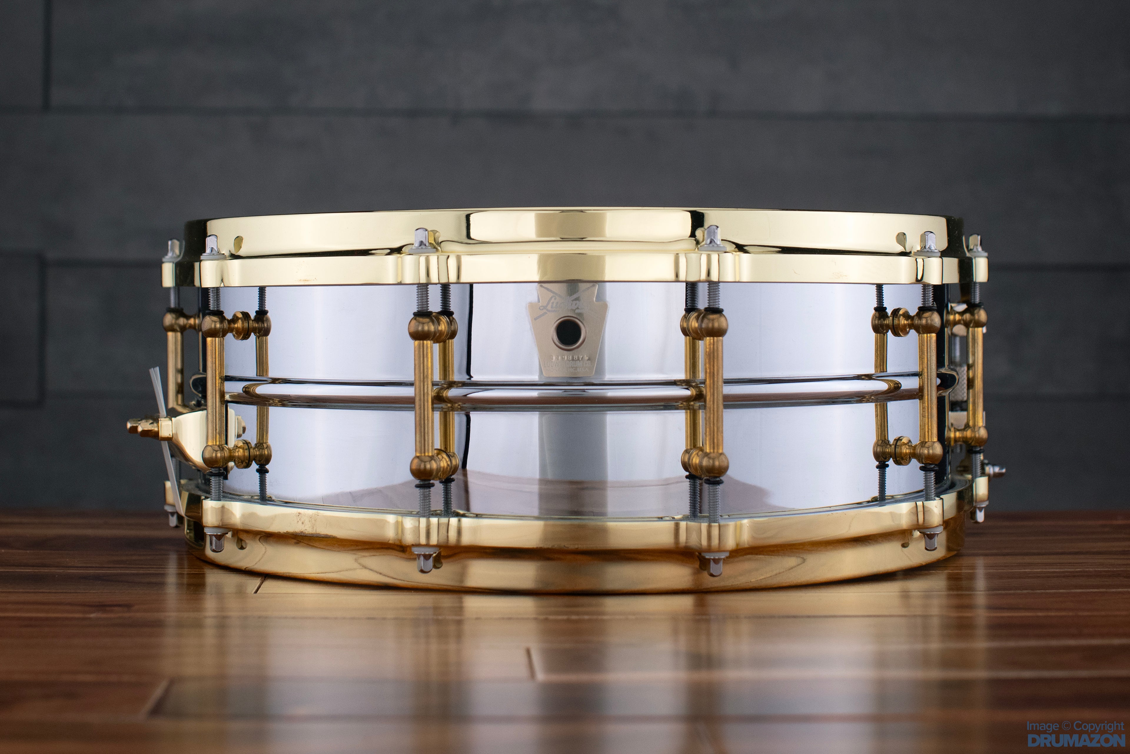 LUDWIG 14 X 5 LB400BBTWM COB LTD. EDITION SNARE DRUM, GOLD FITTINGS, D –  Drumazon