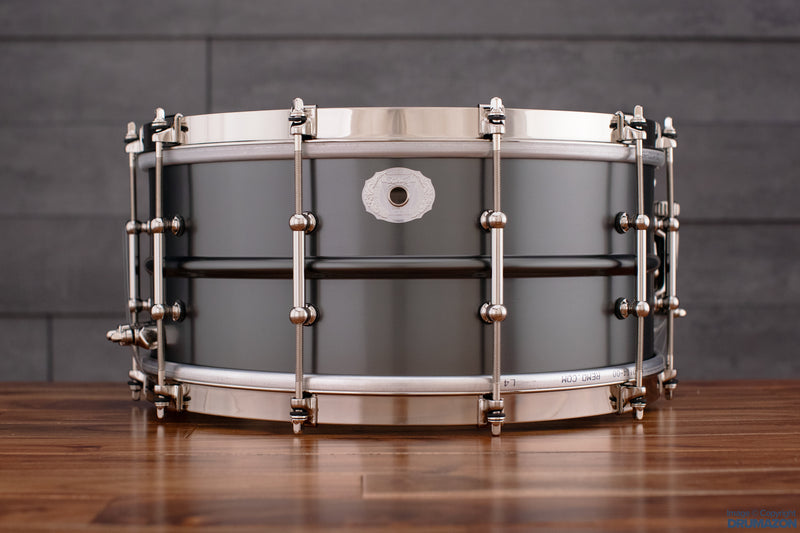 LUDWIG 14 X 6.5 LB417ST SATIN DELUXE BLACK BEAUTY ...