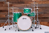 LUDWIG CONTINENTAL 4 PIECE DRUM KIT, GREEN SPARKLE