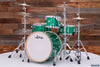 LUDWIG CONTINENTAL 4 PIECE DRUM KIT, GREEN SPARKLE