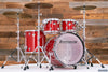 LUDWIG VISTALITE 4 PIECE DRUM KIT, EXTREMELY RARE INFUSED RED SPARKLE