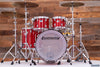 LUDWIG VISTALITE 4 PIECE DRUM KIT, EXTREMELY RARE INFUSED RED SPARKLE