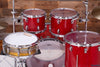 LUDWIG VISTALITE 4 PIECE DRUM KIT, EXTREMELY RARE INFUSED RED SPARKLE