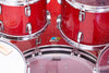 LUDWIG VISTALITE 4 PIECE DRUM KIT, EXTREMELY RARE INFUSED RED SPARKLE