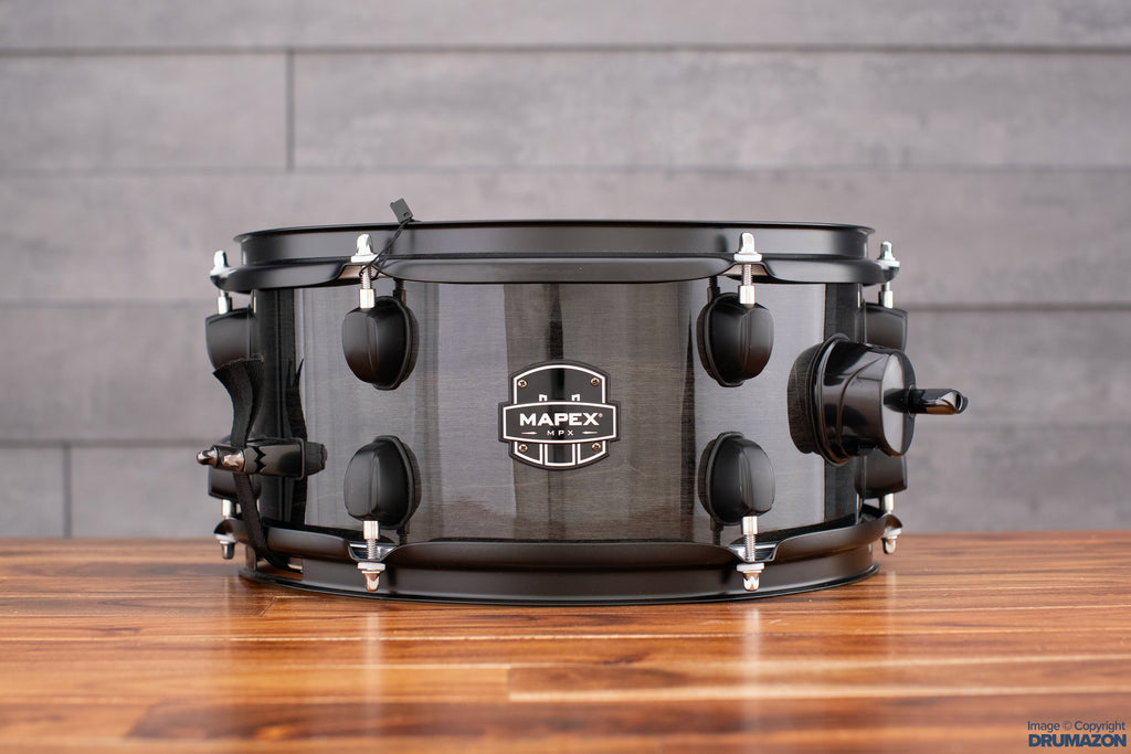 MAPEX MPX 12 X 6 MAPLE / POPLAR SNARE DRUM, TRANSPARENT MIDNIGHT BLACK