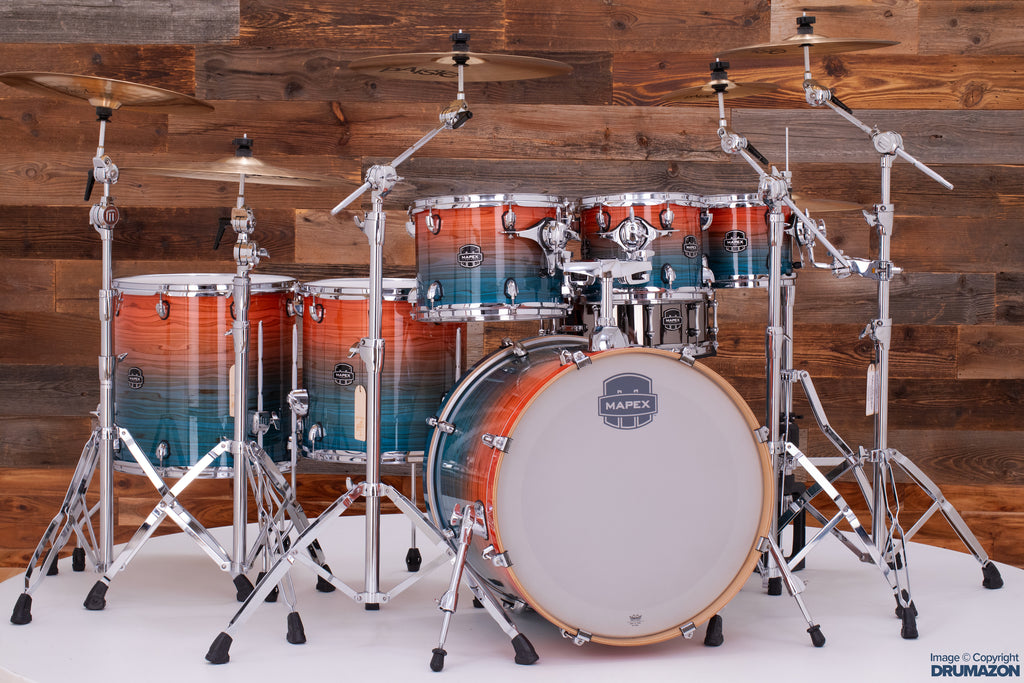 MAPEX ARMORY LIMITED EDITION 7 PIECE DRUM KIT, GARNET OCEAN