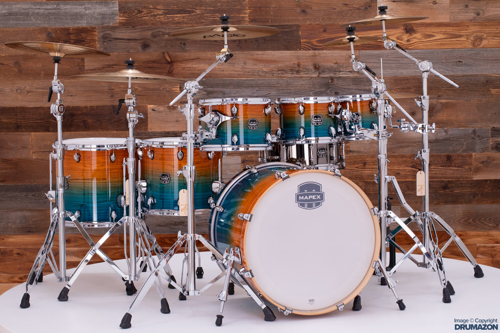 MAPEX ARMORY LIMITED EDITION 7 PIECE DRUM KIT, OCEAN SUNSET, EXCLUSIVE