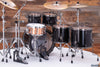 MAPEX BLACK PANTHER LTD.ED. BLACK WIDOW 5 PIECE DRUM KIT, TRANSPARENT BLACK (PRE-LOVED)