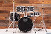 MAPEX COMET JUNIOR STARTER / BEGINNER 5 PIECE DRUM KIT, DARK BLACK WITH HARDWARE, CYMBALS AND STOOL