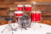 MAPEX COMET ROCK STARTER / BEGINNER 5 PIECE DRUM KIT, INFRA RED WITH HARDWARE, CYMBALS AND STOOL