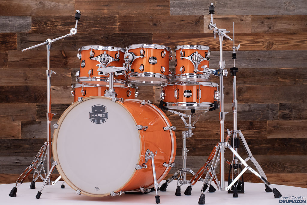 MAPEX MARS MAPLE 6 PIECE DRUM KIT, GLOSSY AMBER