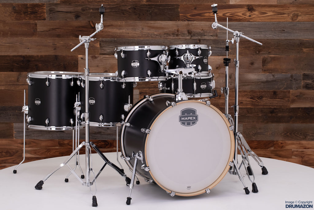 MAPEX MARS MAPLE 6 PIECE STUDIOEASE DRUM KIT, MATTE BLACK