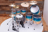 MAPEX SATURN CLASSIC 7 PIECE 3 UP / 2 DOWN DRUM KIT WITH GONG DRUM, AQUA FADE