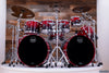 MAPEX SATURN CLASSIC 10 PIECE MONSTER DOUBLE BASS DRUM KIT, SCARLET FADE