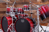 MAPEX SATURN CLASSIC 10 PIECE MONSTER DOUBLE BASS DRUM KIT, SCARLET FADE