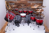 MAPEX SATURN CLASSIC 10 PIECE MONSTER DOUBLE BASS DRUM KIT, SCARLET FADE