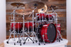 MAPEX SATURN CLASSIC 10 PIECE MONSTER DOUBLE BASS DRUM KIT, SCARLET FADE