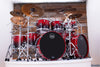 MAPEX SATURN CLASSIC 10 PIECE MONSTER DOUBLE BASS DRUM KIT, SCARLET FADE