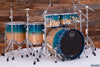 MAPEX SATURN CLASSIC 6 PIECE CUSTOM SPEC DRUM KIT 3 UP / 2 DOWN, AQUA FADE