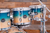 MAPEX SATURN CLASSIC 6 PIECE CUSTOM SPEC DRUM KIT 3 UP / 2 DOWN, AQUA FADE