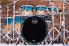 MAPEX SATURN CLASSIC 6 PIECE CUSTOM SPEC DRUM KIT 3 UP / 2 DOWN, AQUA FADE