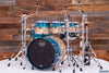 MAPEX SATURN CLASSIC 6 PIECE CUSTOM SPEC DRUM KIT 3 UP / 2 DOWN, AQUA FADE