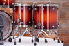 MAPEX SATURN EVOLUTION MAPLE / WALNUT 5 PIECE DRUM KIT, MAPLE BURL BLAZE LTD. EDITION