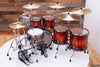 MAPEX SATURN EVOLUTION MAPLE / WALNUT 5 PIECE DRUM KIT, MAPLE BURL BLAZE LTD. EDITION