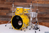 MAPEX SATURN EVOLUTION MAPLE / WALNUT 4 PIECE DRUM KIT, TUSCAN YELLOW, EX DEMO