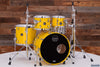 MAPEX SATURN EVOLUTION MAPLE / WALNUT 4 PIECE DRUM KIT, TUSCAN YELLOW, EX DEMO