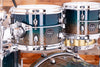 MAPEX SATURN EVOLUTION MAPLE / WALNUT 4 PIECE DRUM KIT, EXOTIC AEGEAN FADE