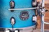 MAPEX SATURN EVOLUTION MAPLE / WALNUT 5 PIECE CUSTOM DRUM KIT, EXOTIC AZURE BURST, BLACK FITTINGS