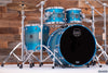 MAPEX SATURN EVOLUTION MAPLE / WALNUT 4 PIECE DRUM KIT, EXOTIC AZURE BURST DEEP SIZES