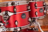 MAPEX SATURN EVOLUTION MAPLE / WALNUT 5 PIECE DRUM KIT, TUSCAN RED, BLACK BRUSHED FITTINGS