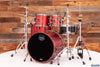 MAPEX SATURN EVOLUTION MAPLE / WALNUT 5 PIECE DRUM KIT, TUSCAN RED, BLACK BRUSHED FITTINGS