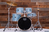 MAPEX VENUS 5 PIECE FUSION DRUM KIT WITH HARDWARE, CYMBALS & STOOL, AQUA BLUE SPARKLE