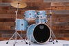 MAPEX VENUS 5 PIECE FUSION DRUM KIT WITH HARDWARE, CYMBALS & STOOL, AQUA BLUE SPARKLE