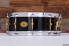 NOBLE & COOLEY 14 X 5 SOLID SHELL MAPLE SNARE DRUM, OWNED BY CHRIS WHITTEN, PIANO BLACK