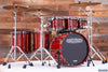 NOBLE & COOLEY WALNUT CLASSIC, 6 PIECE DRUM KIT, TRANSLUCENT CHERRY RED LACQUER