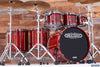 NOBLE & COOLEY WALNUT CLASSIC, 6 PIECE DRUM KIT, TRANSLUCENT CHERRY RED LACQUER